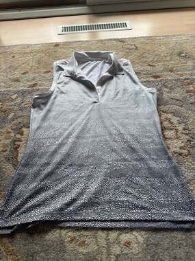 Nike Golf Women's Sleeveless Dri-Fit Mosaic Print Polo Shirt, Size M